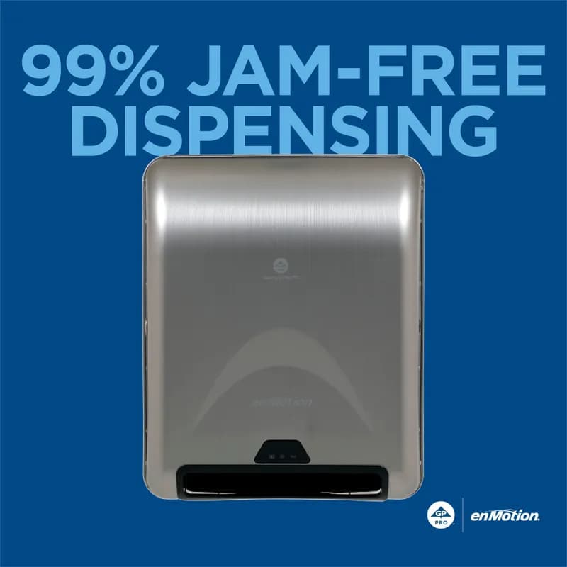 enMotion® Paper Towel Dispenser 8X13.6X16.7 IN Stainless Steel Wall Mount 1-Roll Recessed Touchless Automatic 1/Each