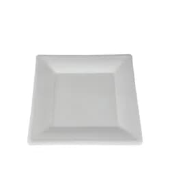 ChampWare Plate 10X10 IN Molded Fiber White Square 500/Case