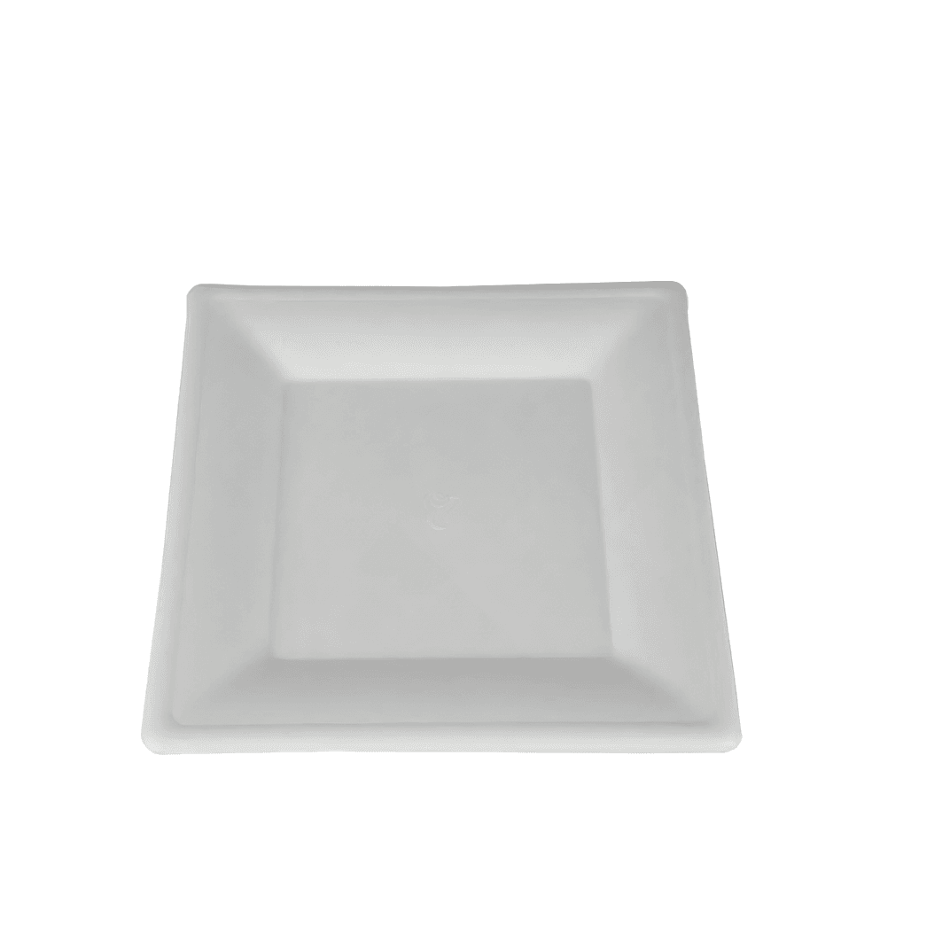 ChampWare Plate 10X10 IN Molded Fiber White Square 500/Case
