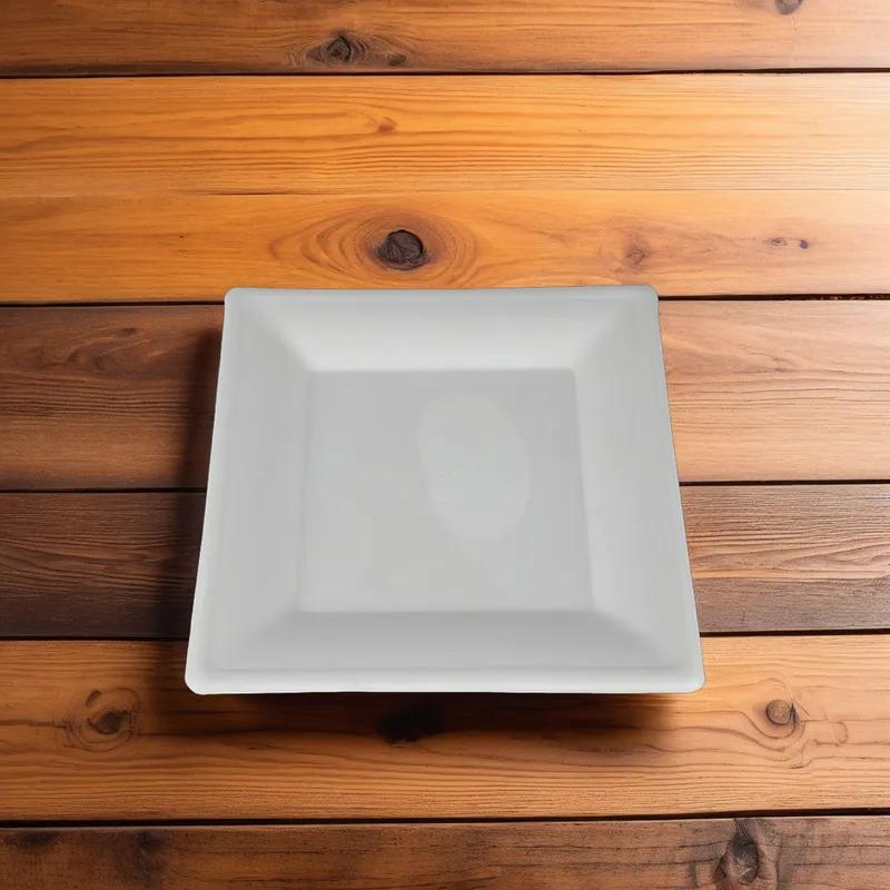 ChampWare Plate 10X10 IN Molded Fiber White Square 500/Case