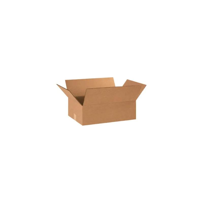 Flat Box 18X12X6 IN Kraft Corrugated Cardboard 32ECT Flat 25 Count/Bundle
