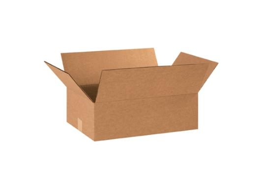 Flat Box 18X12X6 IN Kraft Corrugated Cardboard 32ECT Flat 25 Count/Bundle