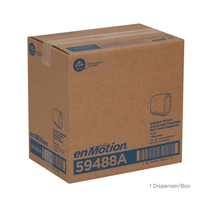 enMotion® Impulse® Paper Towel Dispenser 9.25X14.6X14 IN Wall Mount Black 1-Roll Touchless Automatic 10IN Roll 1/Each