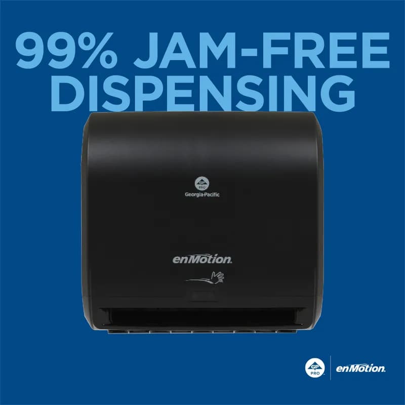 enMotion® Impulse® Paper Towel Dispenser 9.25X14.6X14 IN Wall Mount Black 1-Roll Touchless Automatic 10IN Roll 1/Each