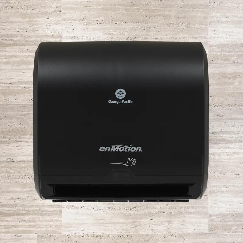 enMotion® Impulse® Paper Towel Dispenser 9.25X14.6X14 IN Wall Mount Black 1-Roll Touchless Automatic 10IN Roll 1/Each