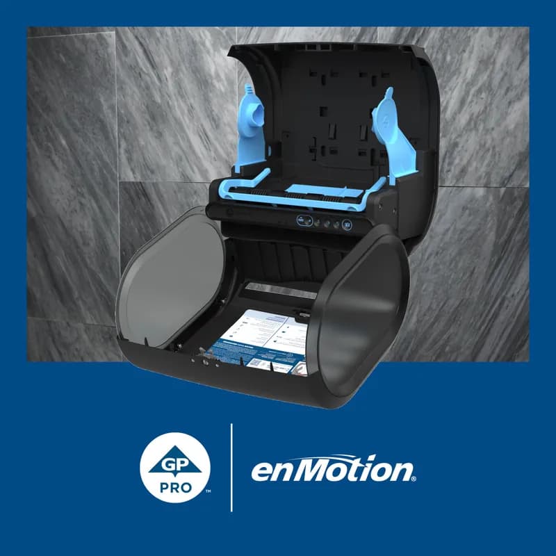 enMotion® Impulse® Paper Towel Dispenser 9.25X14.6X14 IN Wall Mount Black 1-Roll Touchless Automatic 10IN Roll 1/Each