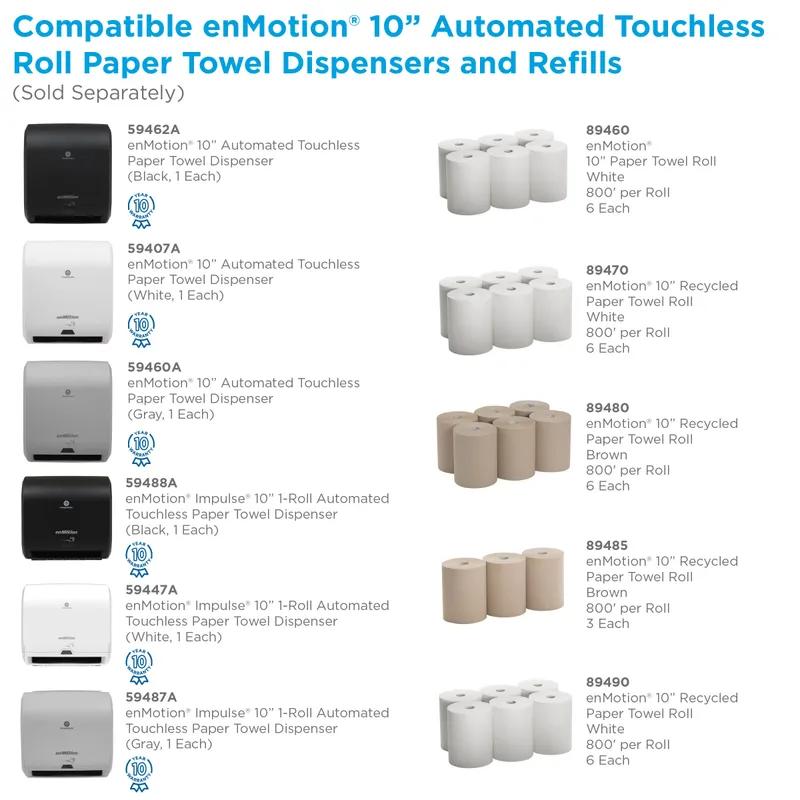 enMotion® Impulse® Paper Towel Dispenser 9.25X14.6X14 IN Wall Mount Black 1-Roll Touchless Automatic 10IN Roll 1/Each