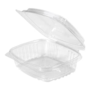 Take-Out Container Hinged With Dome Lid 5.51X4.88X1.75 IN PET Clear Square 200/Case