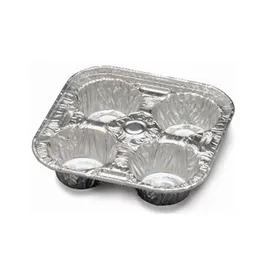 Cupcake & Muffin Pan 6.25X3.25 IN 4 Compartment Silver Texas 250/Case
