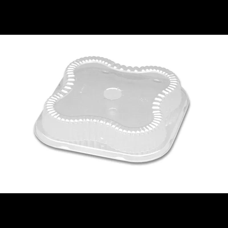Lid Dome 4 Compartment PS Clear Square For Muffin Bakery Container Unhinged 250/Case