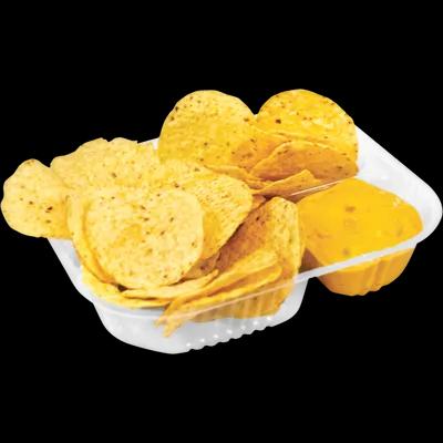 Nacho Take-Out Tray Base 6X8 IN 2 Compartment Plastic Clear 500/Case