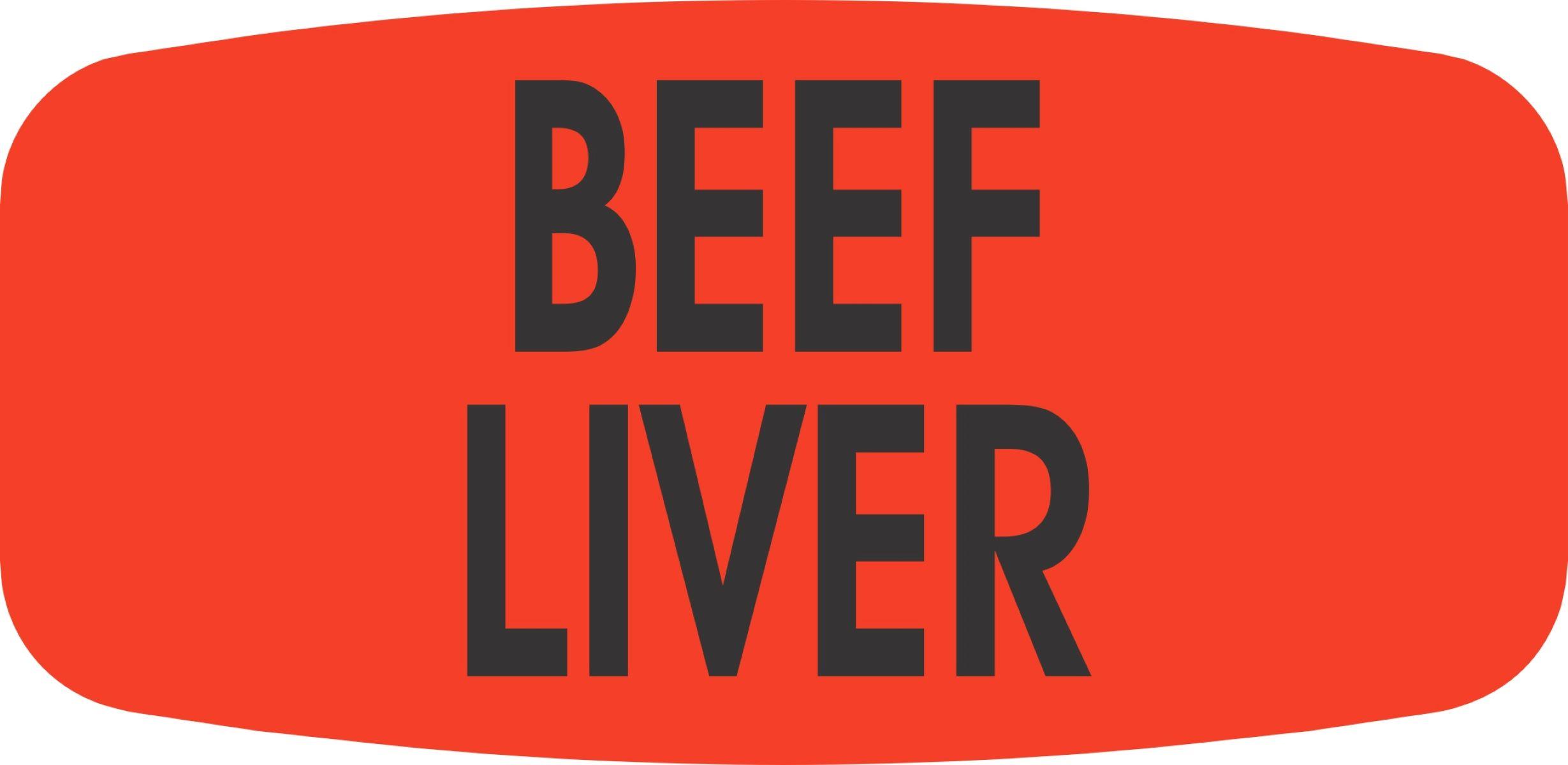 Beef Liver Label 0.625X1.25 IN 1000/Roll