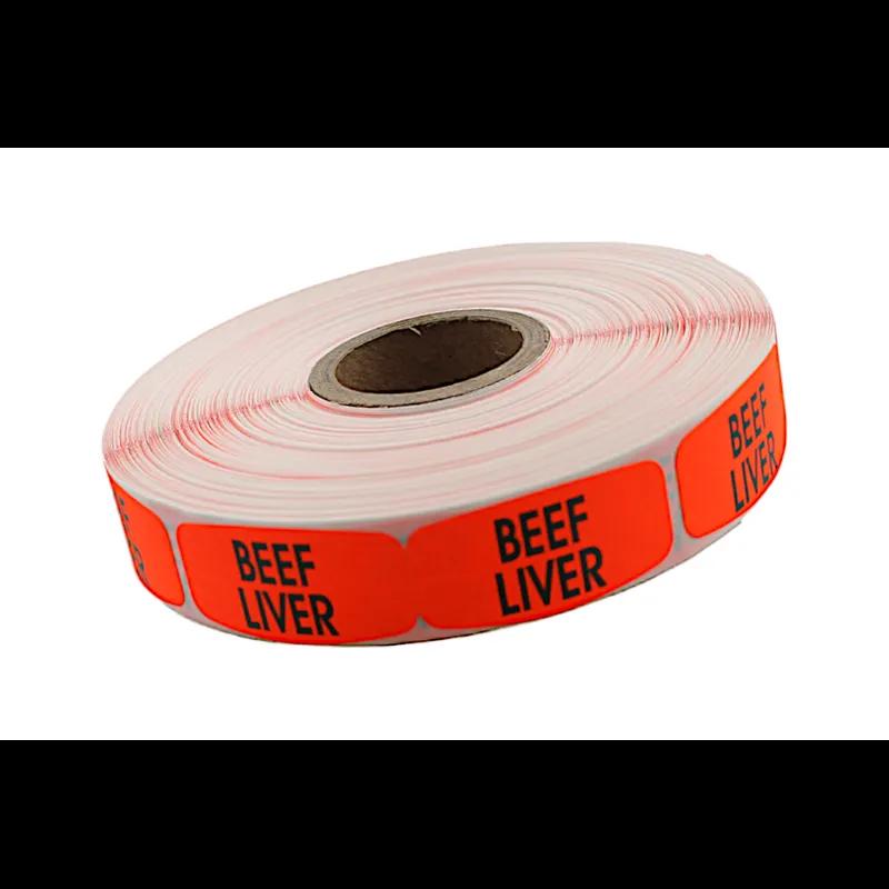 Beef Liver Label 0.625X1.25 IN 1000/Roll