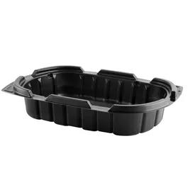 Crisp Food Technologies® Take-Out Container Base 8.79X6.35X1.69 IN PP Black Rectangle Microwave Safe 252/Case