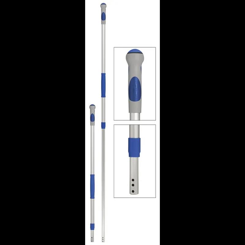Mop Handle 38-72IN Blue Aluminum Rubber Telescoping 1/Each