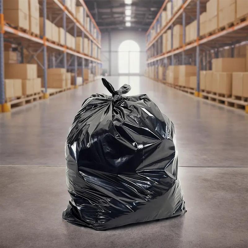 Can Liner 38X58 IN 60 GAL Black LDPE 1.35MIL Roll Perforated 100/Case