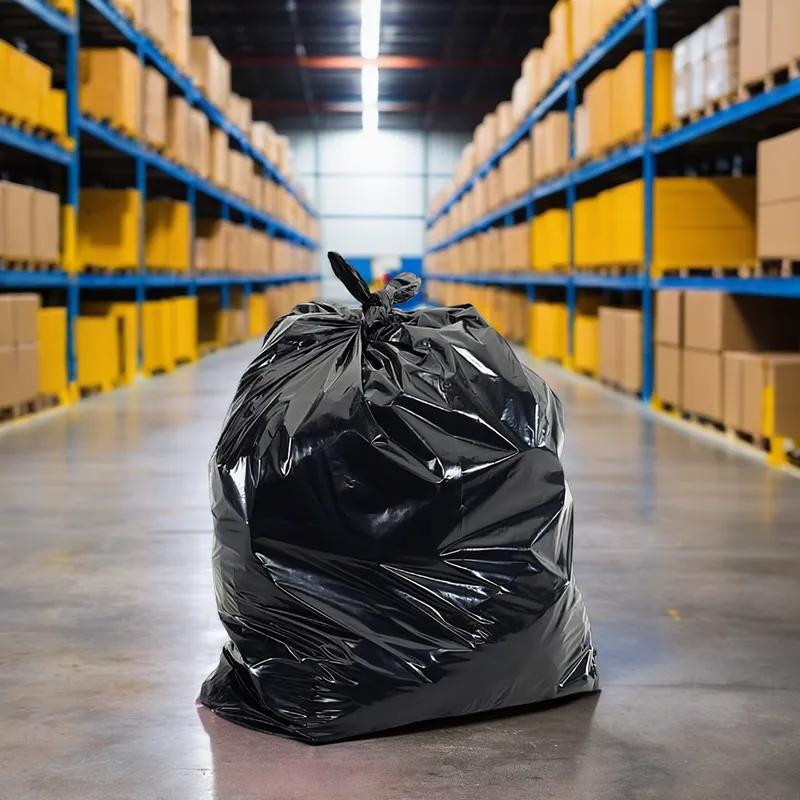 Can Liner 38X58 IN 60 GAL Black LDPE 1.35MIL Roll Perforated 100/Case