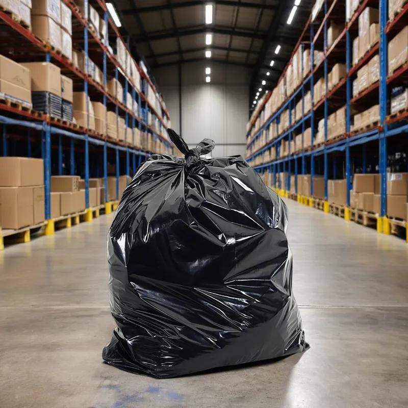 Can Liner 38X58 IN 60 GAL Black LDPE 1.35MIL Roll Perforated 100/Case