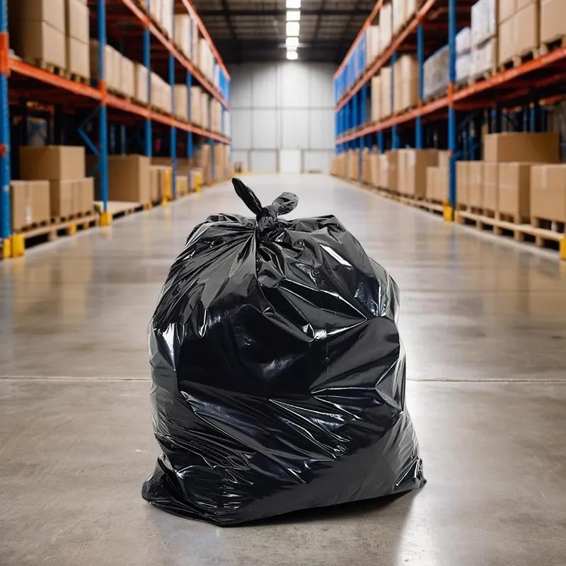 Can Liner 38X58 IN 60 GAL Black LDPE 1.35MIL Roll Perforated 100/Case