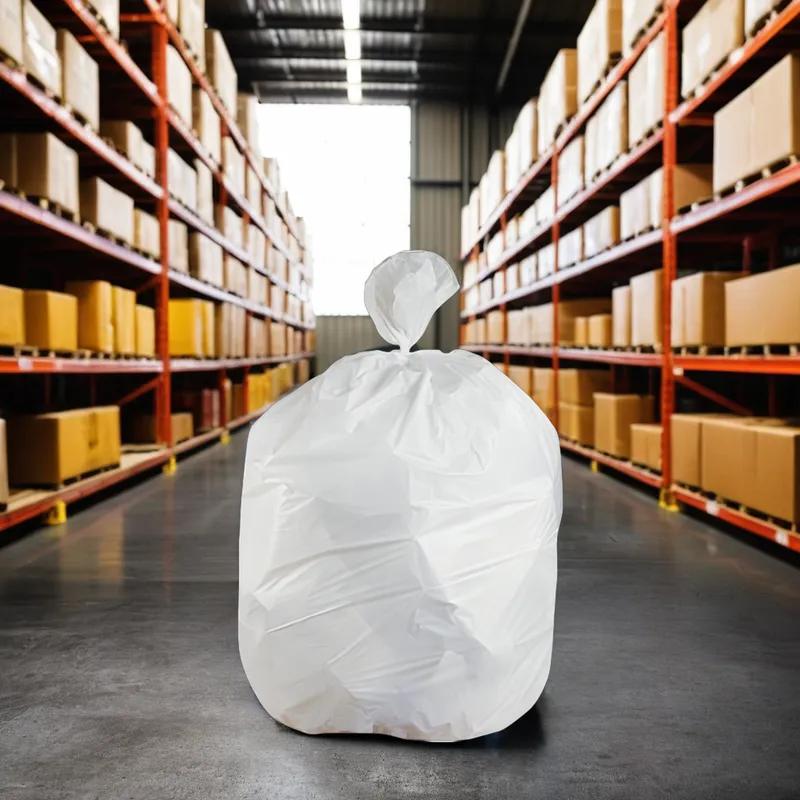 Can Liner 38X58 IN White LLDPE 0.8MIL 100/Case