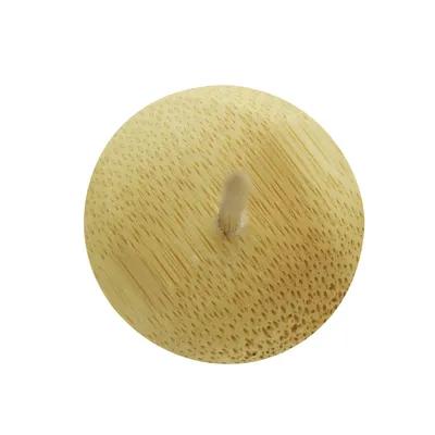 Plate Mini 3.9X3.9 IN Bamboo Natural With Skewer 24 Count/Pack 6 Packs/Case 144 Count/Case