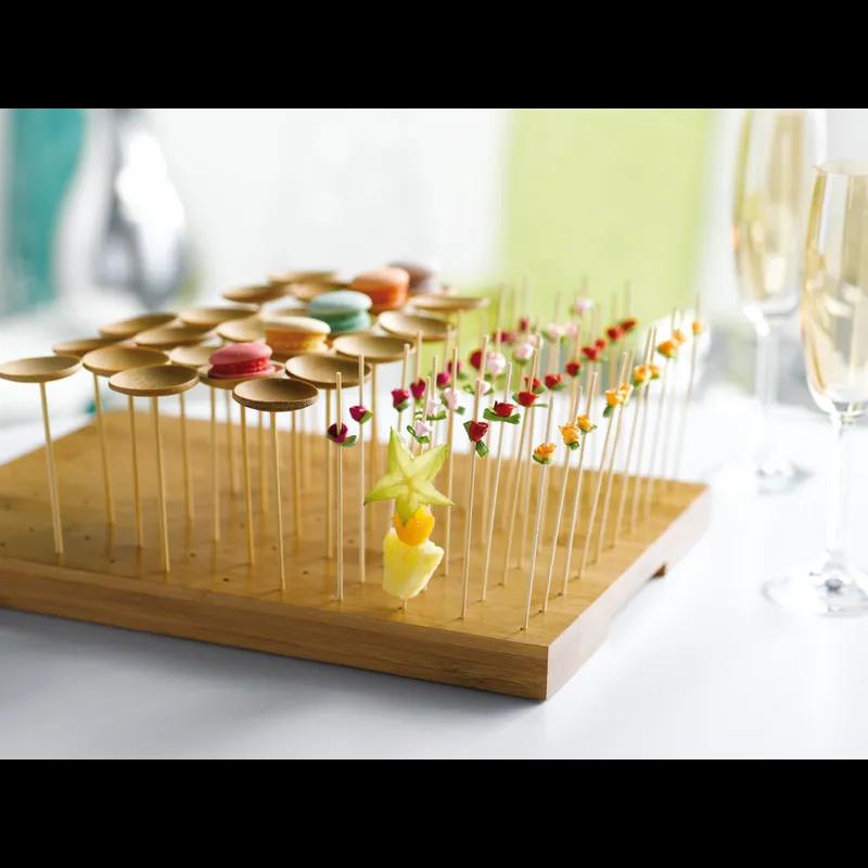 Dish Mini 1.6X3.7 IN Bamboo Natural With Skewer Microwave Safe Freezer Safe 24 Count/Pack 6 Packs/Case 144 Count/Case