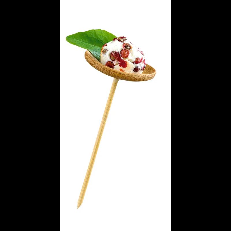 Dish Mini 1.6X3.7 IN Bamboo Natural With Skewer Microwave Safe Freezer Safe 24 Count/Pack 6 Packs/Case 144 Count/Case