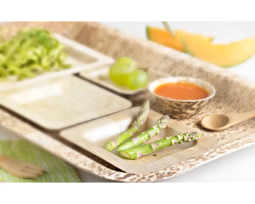 Dish Mini 3.1X3.1 IN Bamboo Leaf Natural Round 50 Count/Pack 20 Packs/Case 1000 Count/Case