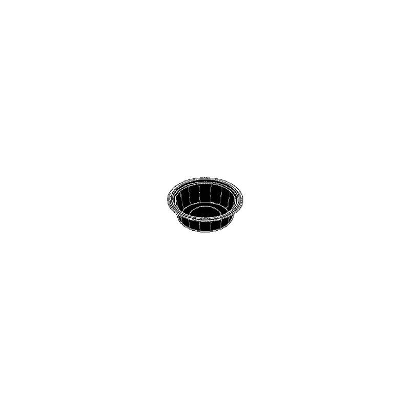 Take-Out Container 16 OZ Plastic Black Round 300/Case