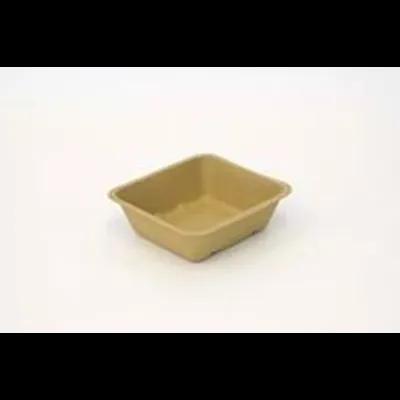 Take-Out Container Base 6.5X6X1.95 IN Plant Fiber Kraft Rectangle 500/Case
