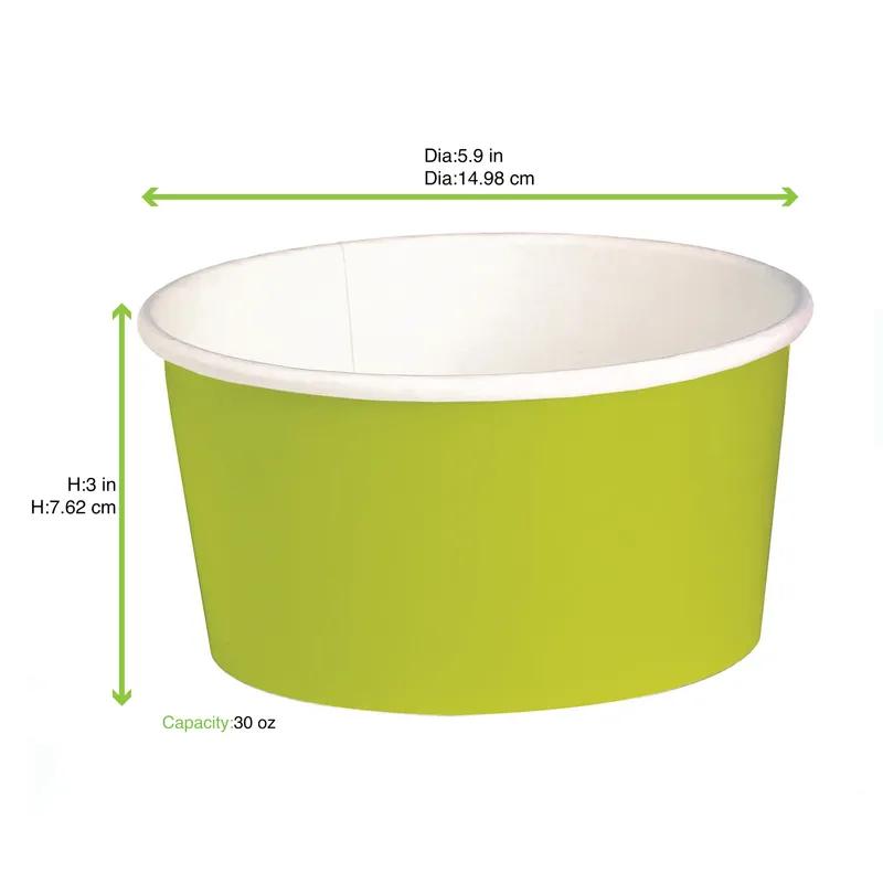 Food Container Base 32 OZ Paper Green Round Grease Resistant 45 Count/Pack 8 Packs/Case 360 Count/Case