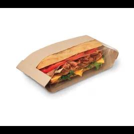 Bagcraft® Dubl View ToGo!® Hoagie & Sub Bag 4.25X2.75X11.75 IN Wax Coated Paper PET Kraft With Tray With Window 250/Case