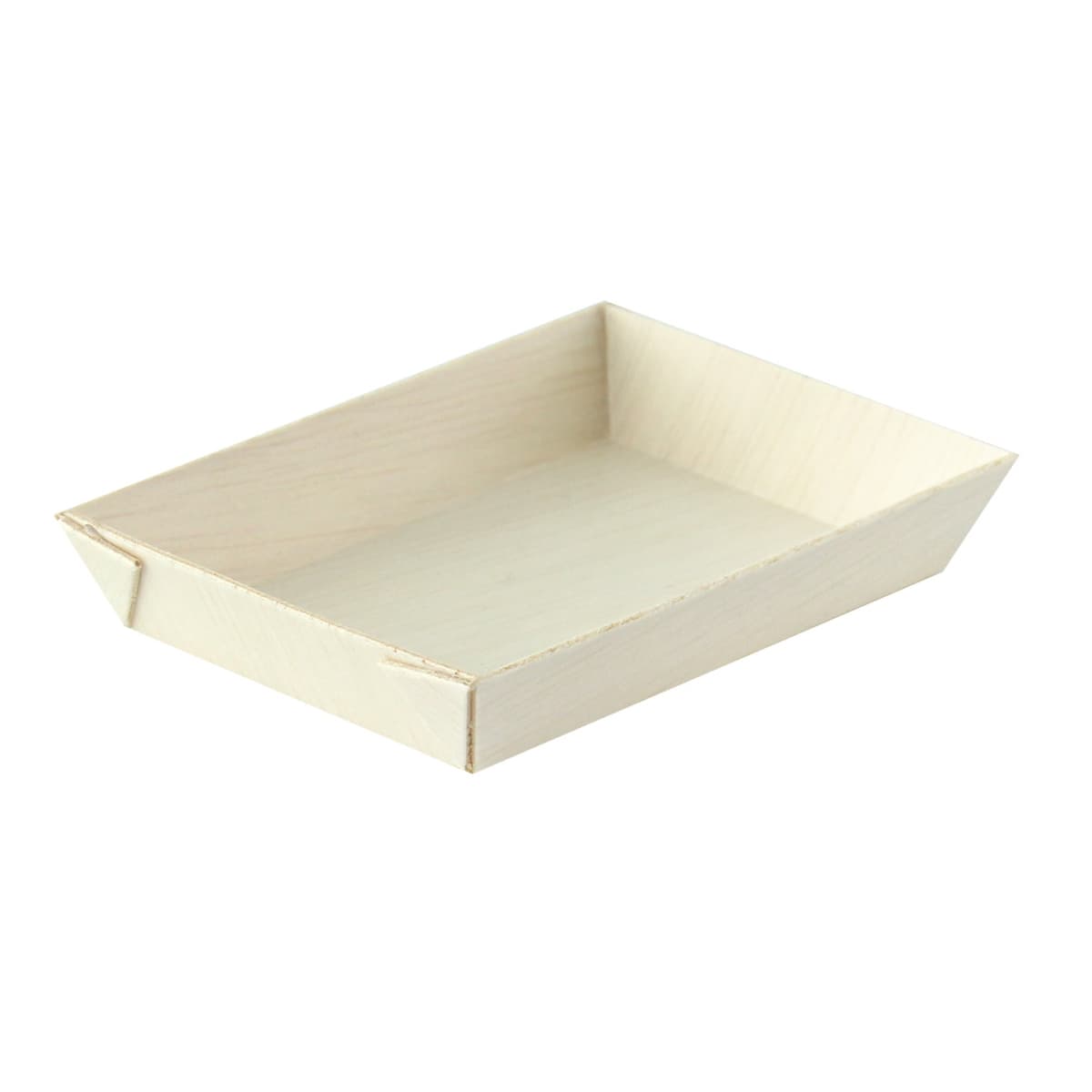 Serving Tray 3.3X2.4X0.6 IN Wood Samurai Rectangle Microwave Safe 20 Count/Pack 10 Packs/Case 200 Count/Case