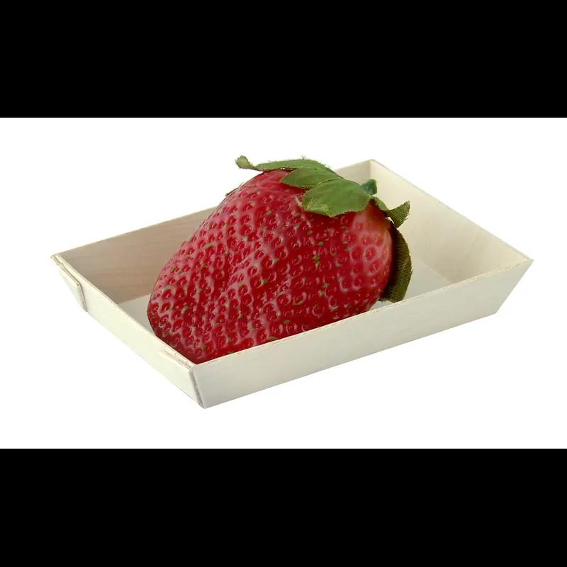 Serving Tray 3.3X2.4X0.6 IN Wood Samurai Rectangle Microwave Safe 20 Count/Pack 10 Packs/Case 200 Count/Case