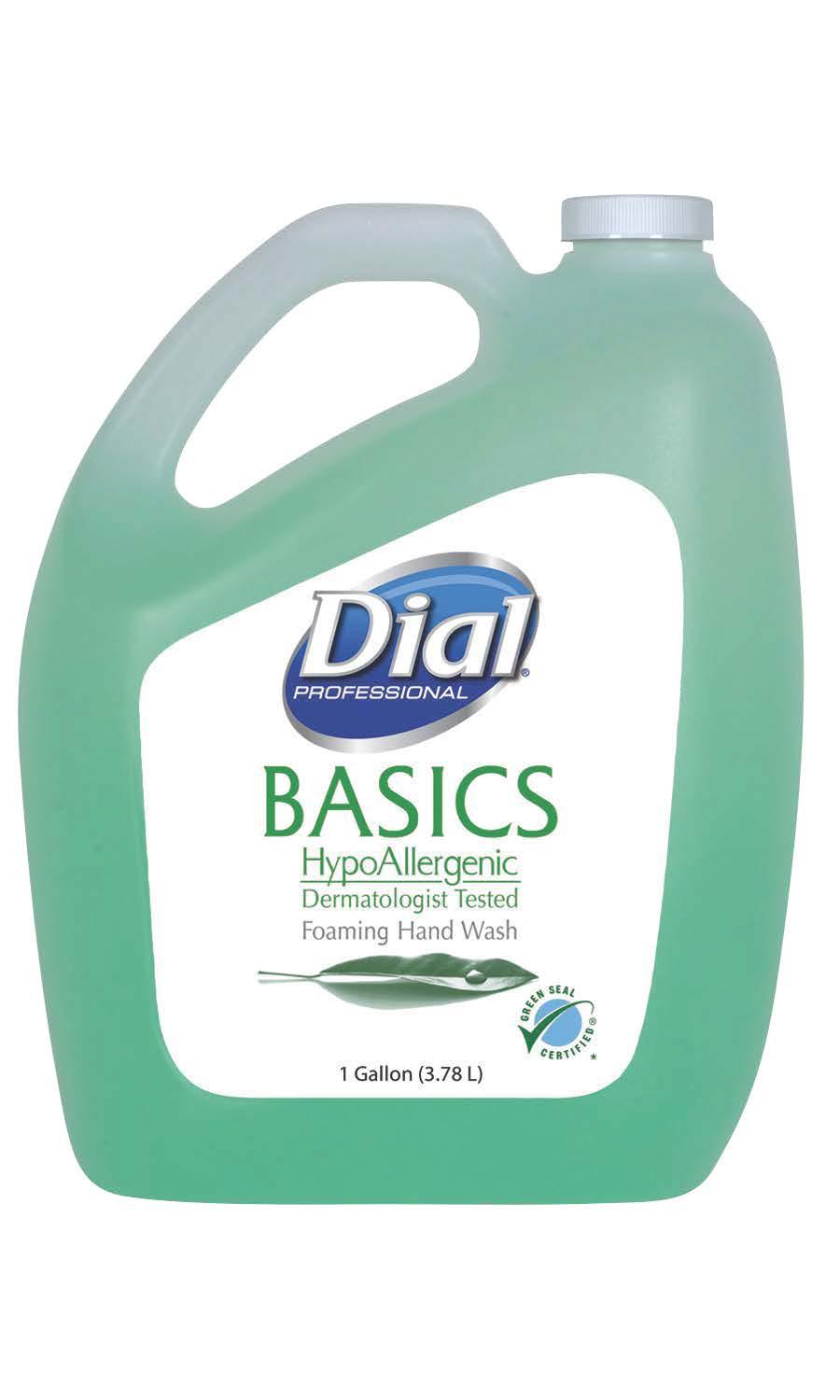 Dial Dial® Basics Hand Soap 1 GAL Light Green Foaming Aloe Advanced Moisturizers 4/Case