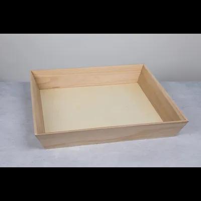 Serving Tray 13X13X3 IN Wood Square Microwave Safe Grease Resistant 10 Count/Case