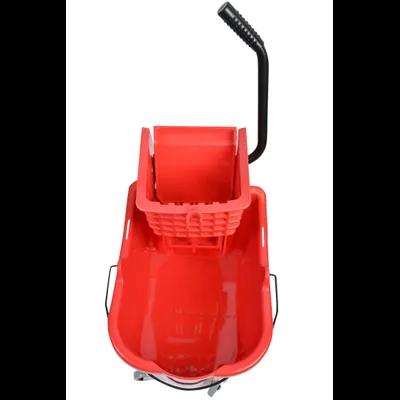 Mop Bucket & Wringer 35 QT Red Side Press Combo 1/Each