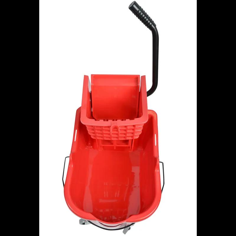 Mop Bucket & Wringer 35 QT Red Side Press Combo 1/Each