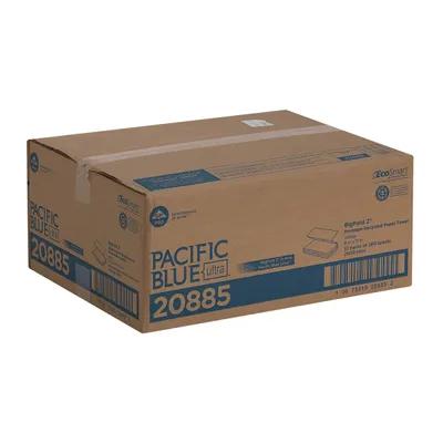 Pacific Blue Ultra™ Folded Paper Towel 10.8X8 IN 1PLY White 1/2 Fold EPA Indicator 260 Sheets/Pack 10 Packs/Case
