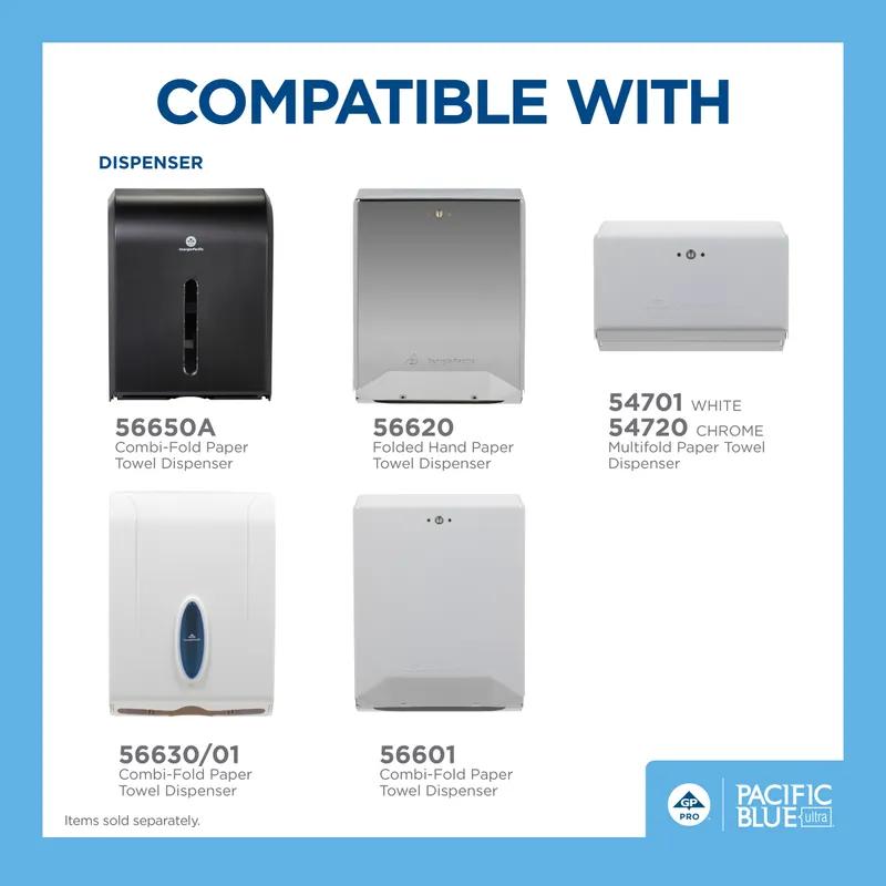 Pacific Blue Ultra™ Folded Paper Towel 10.8X8 IN 1PLY White 1/2 Fold 260 Sheets/Pack 10 Packs/Case 2600 Sheets/Case