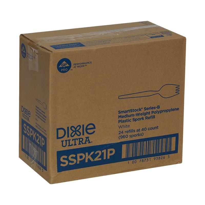 Dixie® Ultra SmartStock® Series-B Spork PP White Medium Weight Refill 960/Case