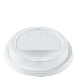 Solo® Traveler® Lid Dome 3.78X0.72 IN HIPS White For 12-24 OZ Hot Cup Sip Through 120 Count/Pack 10 Packs/Case