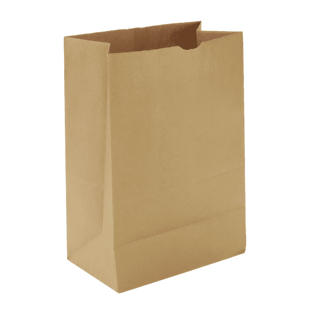 Grocery Bag 5.25X3.438X10.938 IN Paper 35# Natural Flat Bottom 3000/Bale