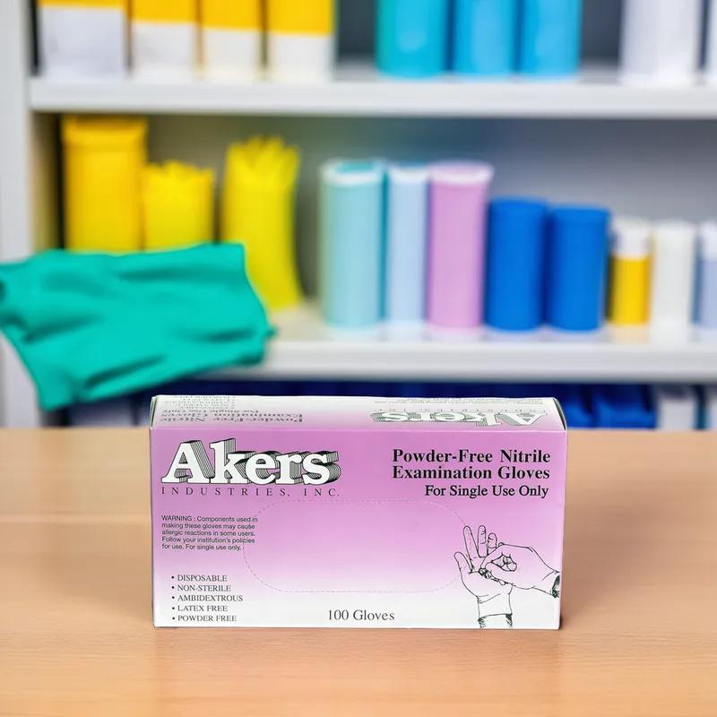 Examination Gloves Large (LG) Blue Nitrile Powder-Free 200 Count/Pack 10 Packs/Case