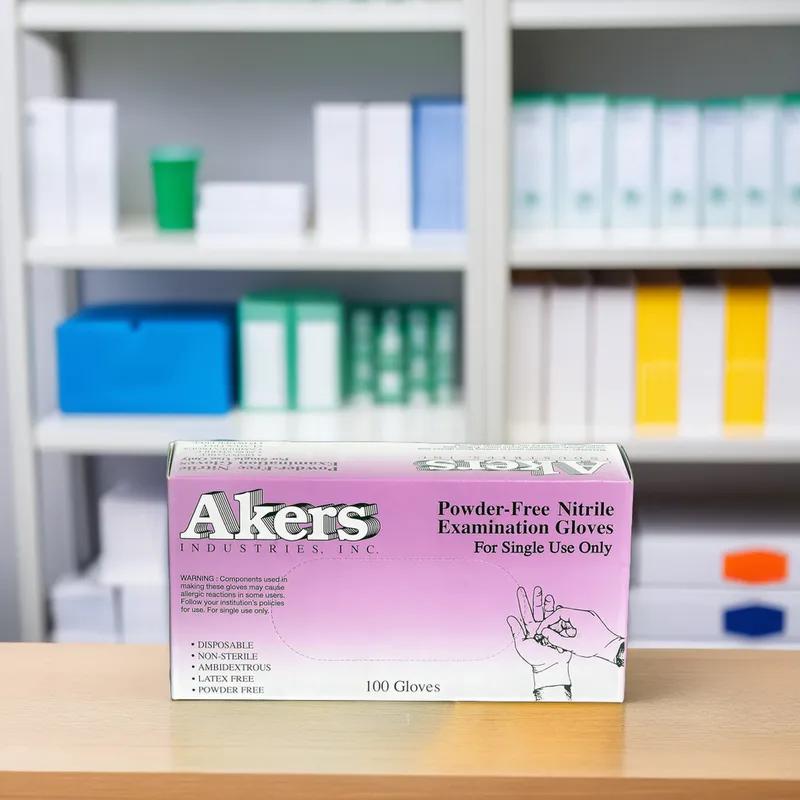 Examination Gloves Large (LG) Blue Nitrile Powder-Free 200 Count/Pack 10 Packs/Case