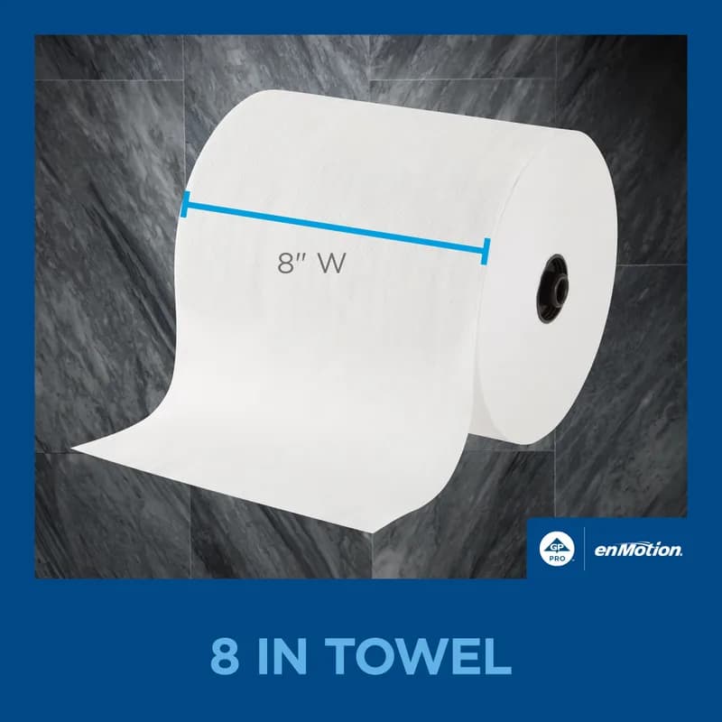enMotion® Roll Paper Towel 8.2X9 IN 700 FT 1PLY White Standard Roll 7.5IN Roll 6 Rolls/Case