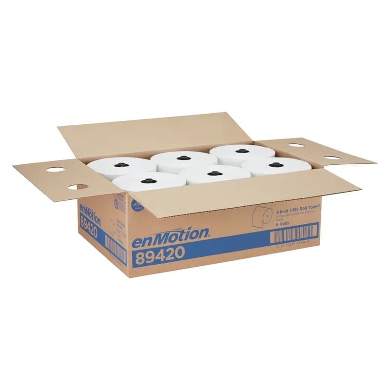 enMotion® Roll Paper Towel 8.2X9 IN 700 FT 1PLY White Standard Roll 7.5IN Roll 6 Rolls/Case
