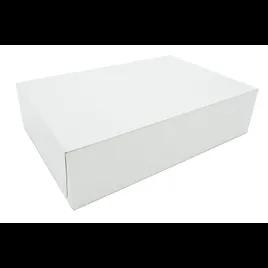 Donut Box 3 CT 13X9X3 IN Clay-Coated Kraft Board White Kraft Rectangle Lock Corner 200/Bundle