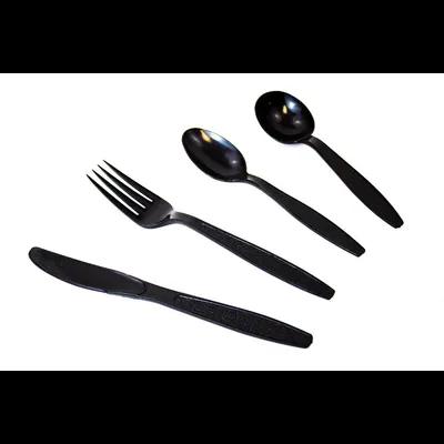 Soup Spoon PS Black Heavy Duty Individually Wrapped 1000/Case