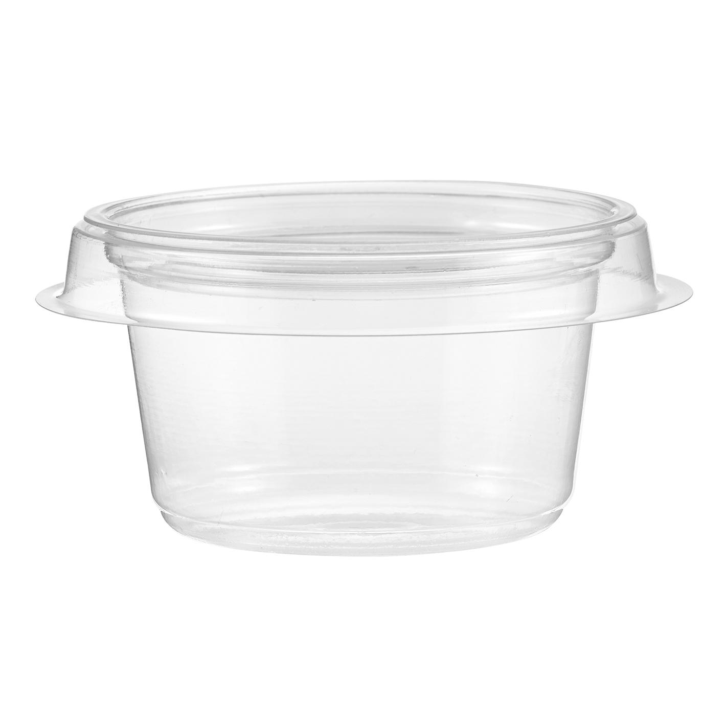 Safe-T-Fresh® Take-Out Container Insert 4 OZ 3X1.75 IN RPET Clear Round 1200/Case